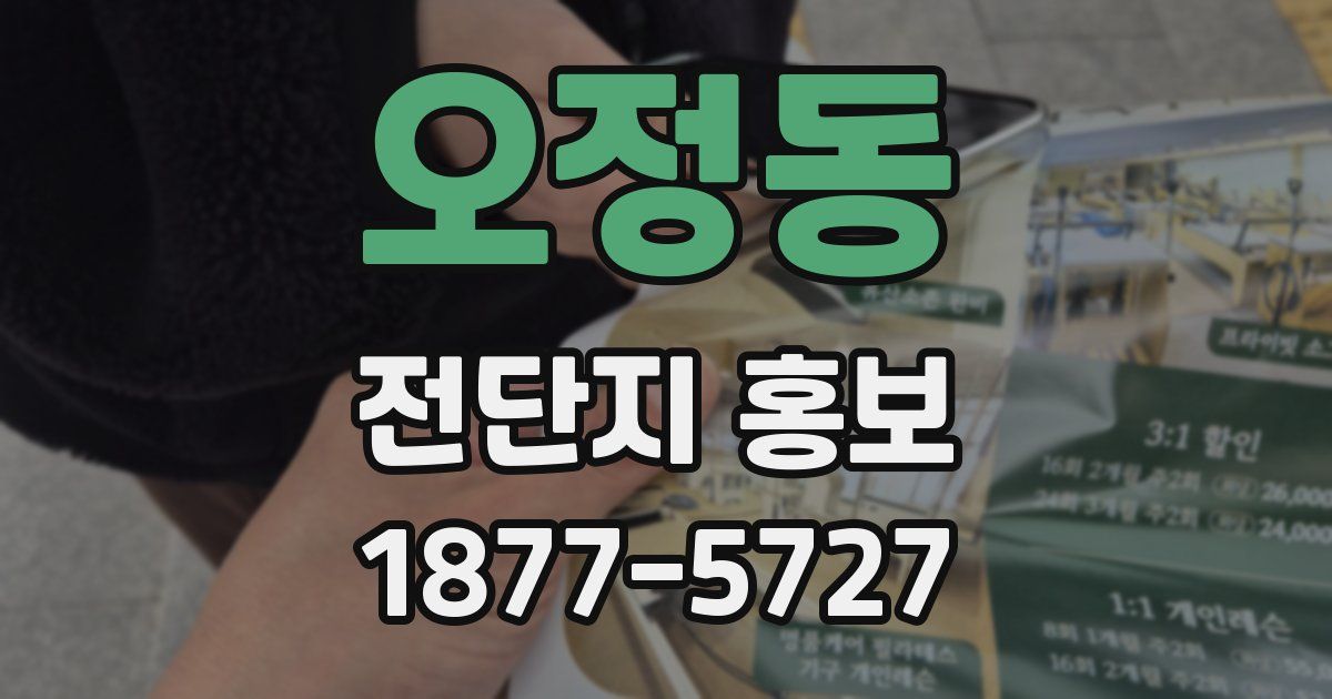 오정동 전단지 홍보