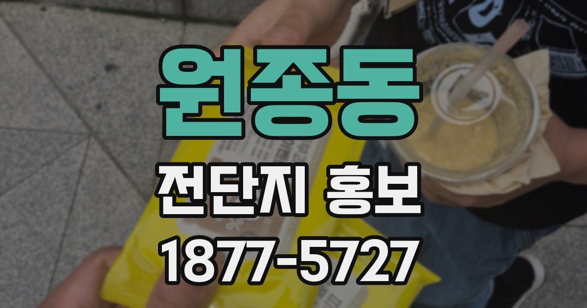 원종동 전단지 홍보