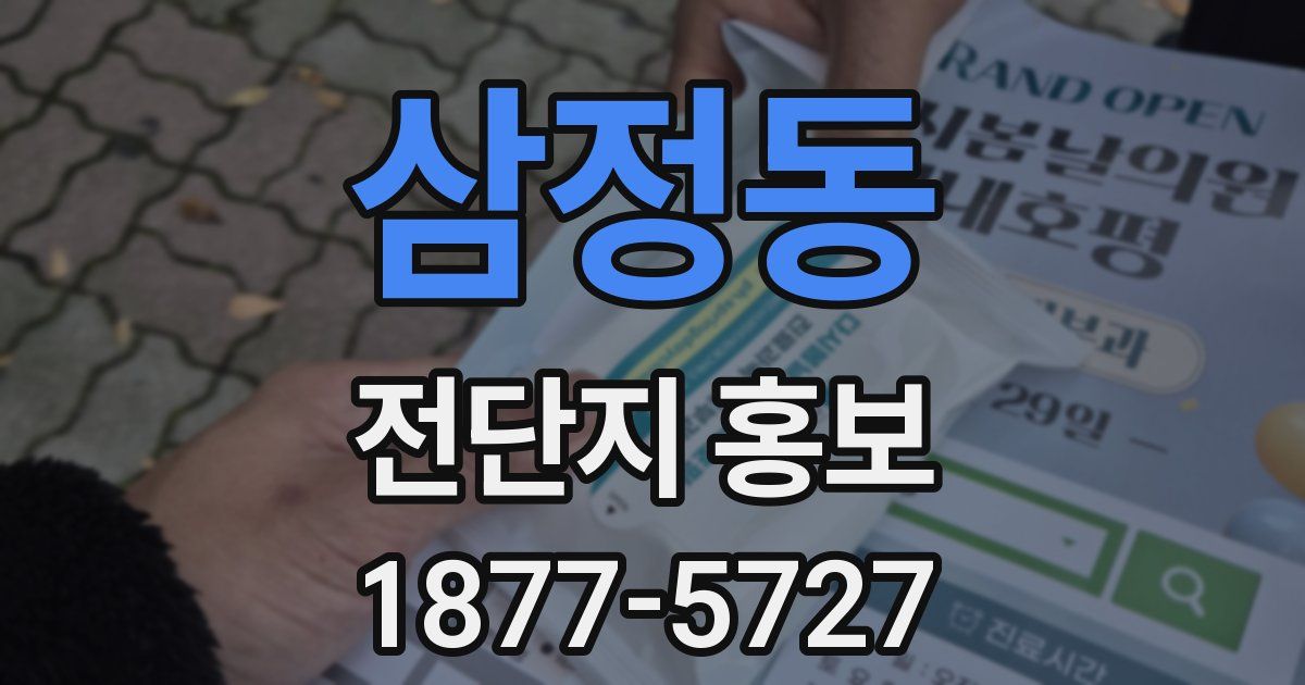 삼정동 전단지 홍보