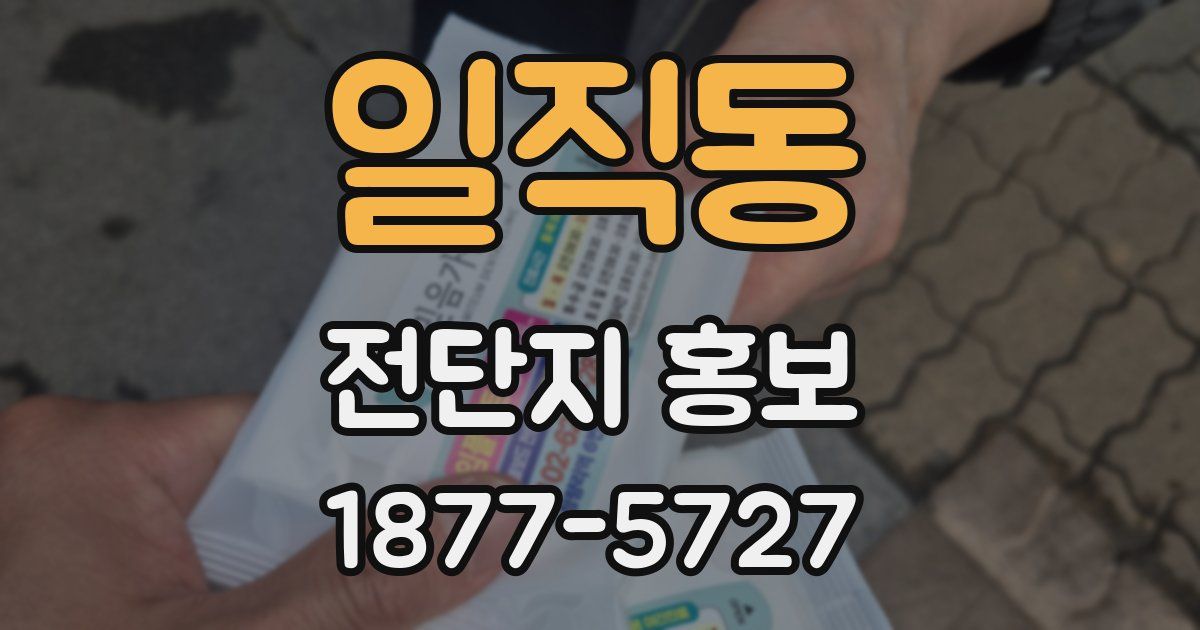 일직동 전단지 홍보
