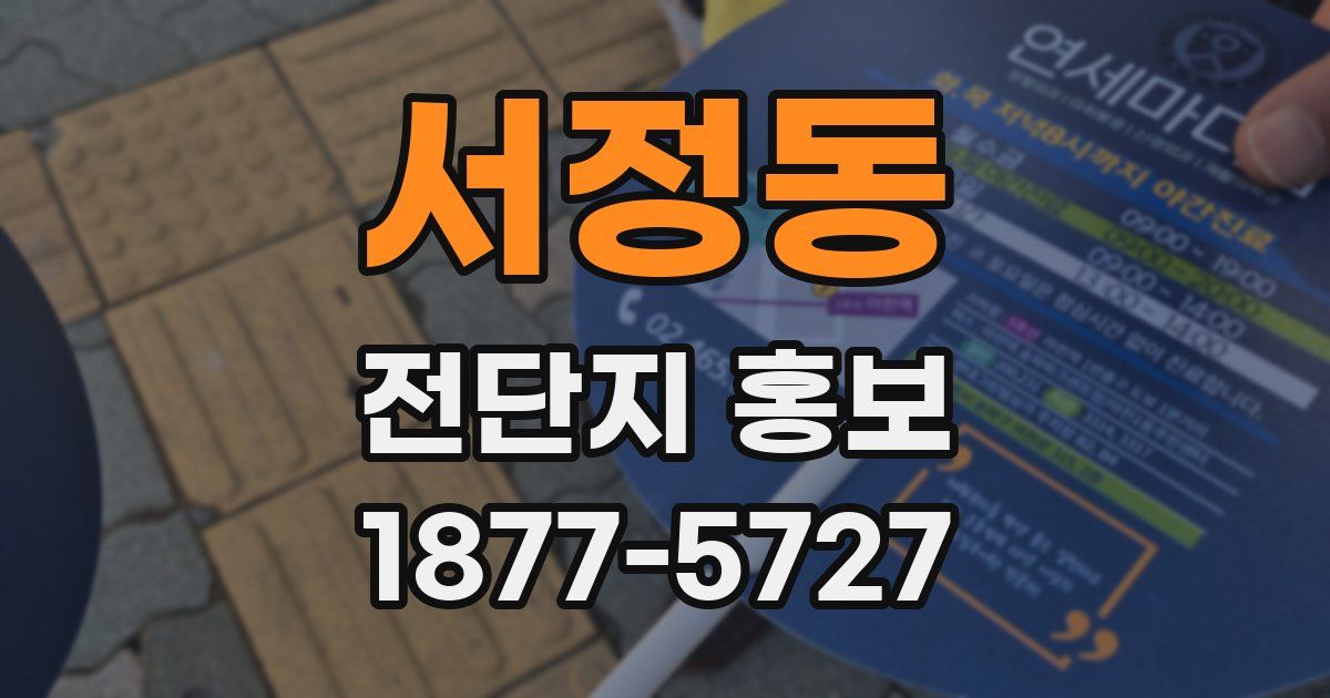 서정동 전단지 홍보