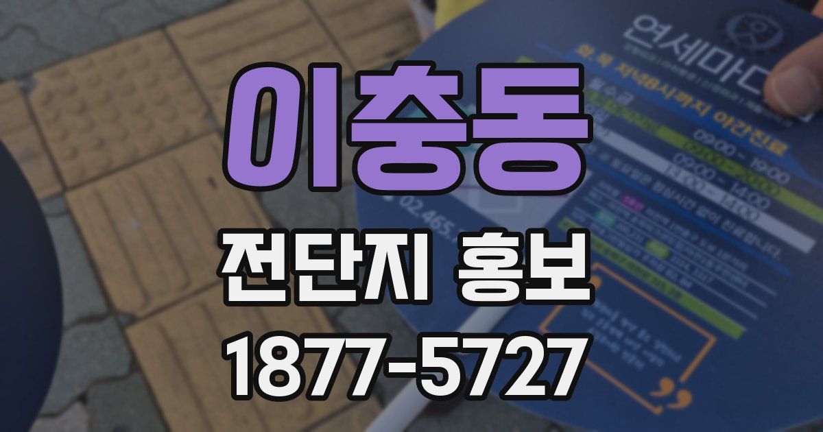 이충동 전단지 홍보