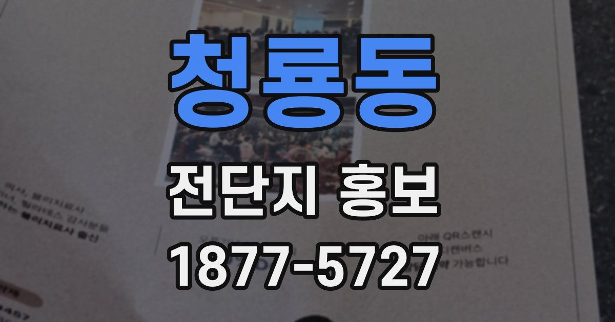 청룡동 전단지 홍보