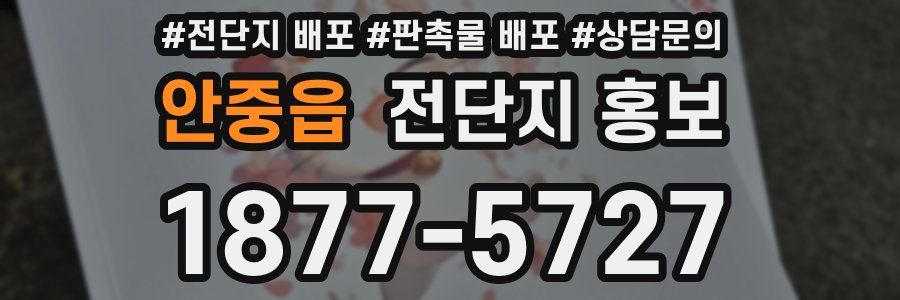 안중읍 전단지 홍보