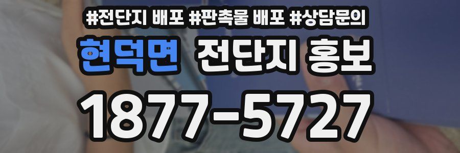 현덕면 전단지 홍보