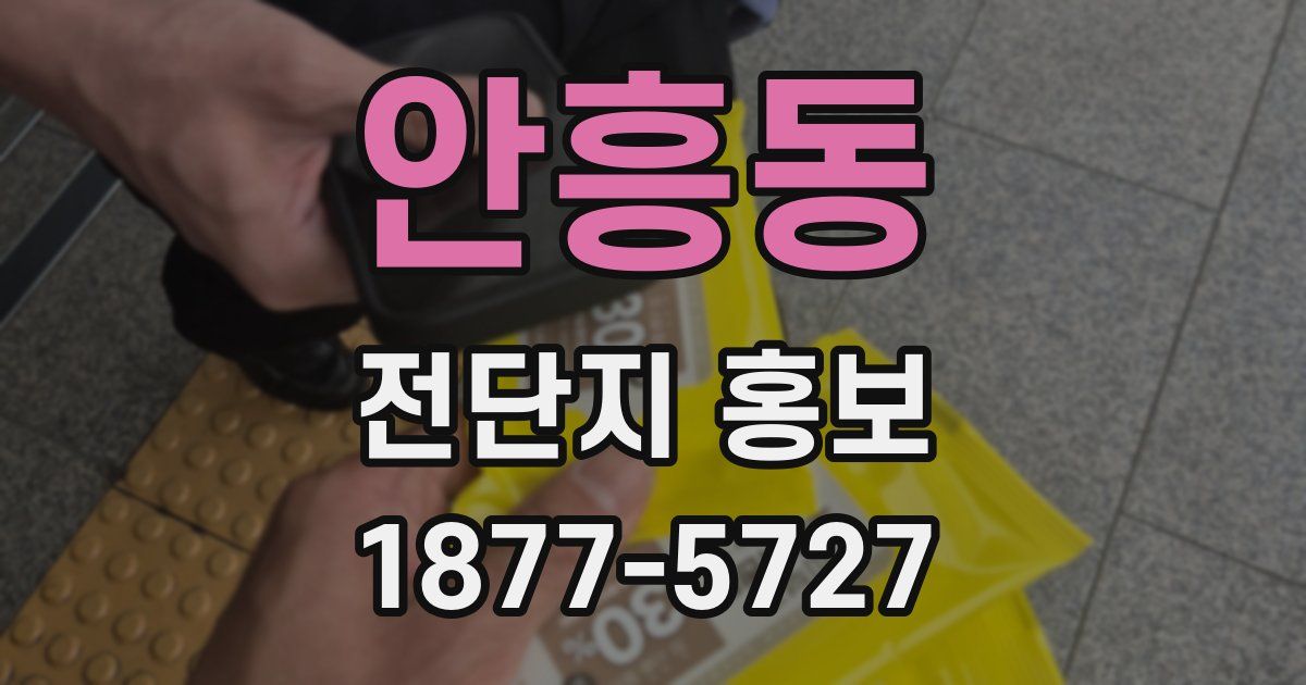 안흥동 전단지 홍보