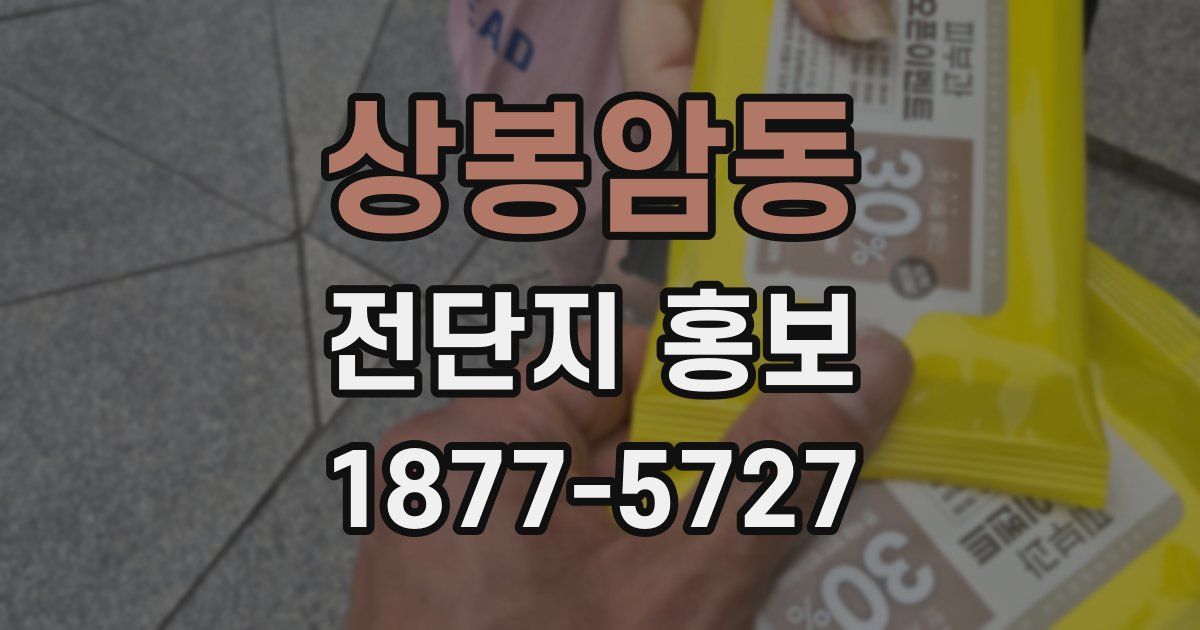 상봉암동 전단지 홍보