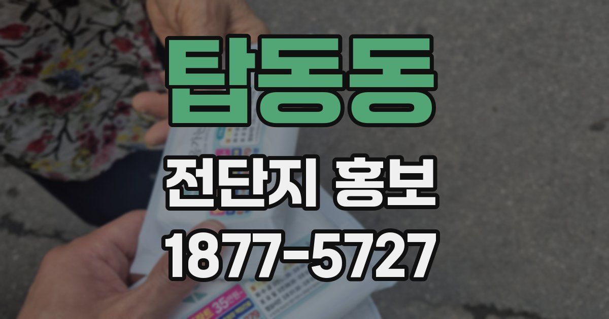 탑동동 전단지 홍보