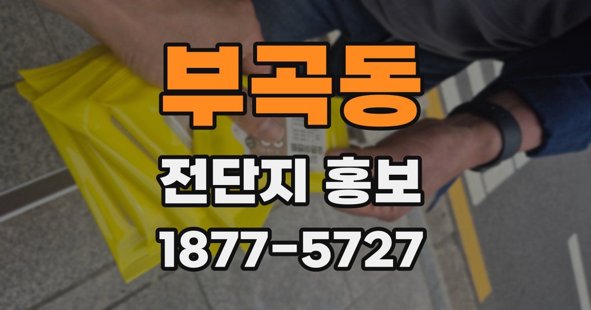 부곡동 전단지 홍보