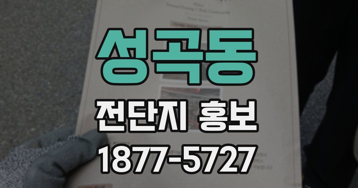 성곡동 전단지 홍보