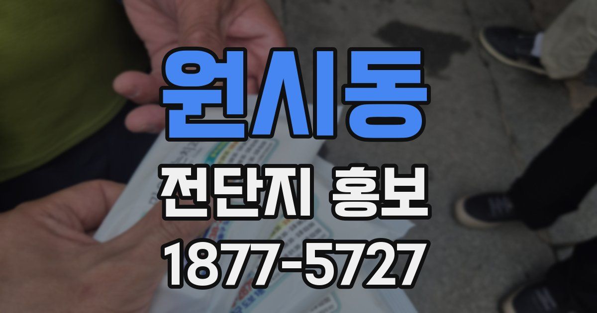 원시동 전단지 홍보
