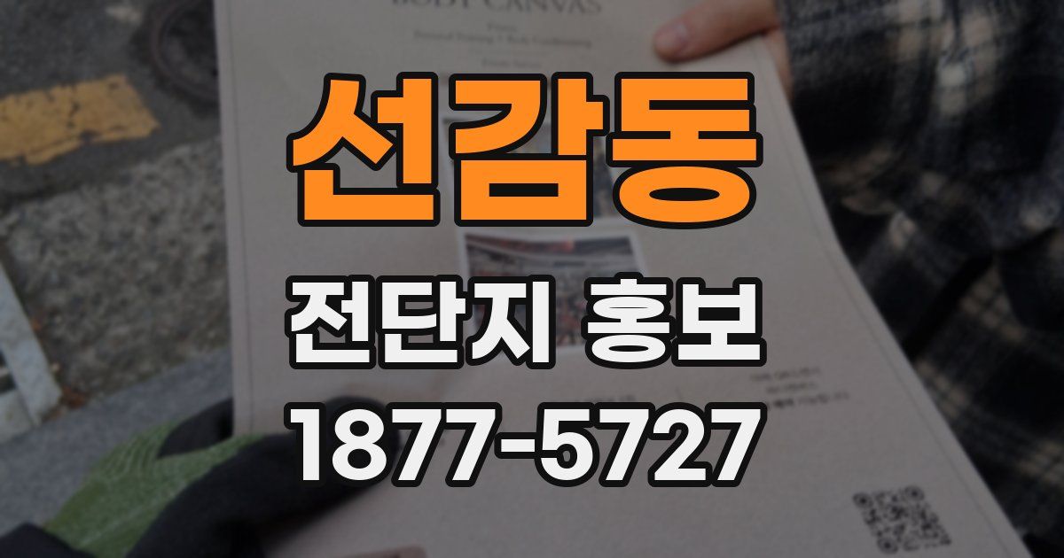 선감동 전단지 홍보