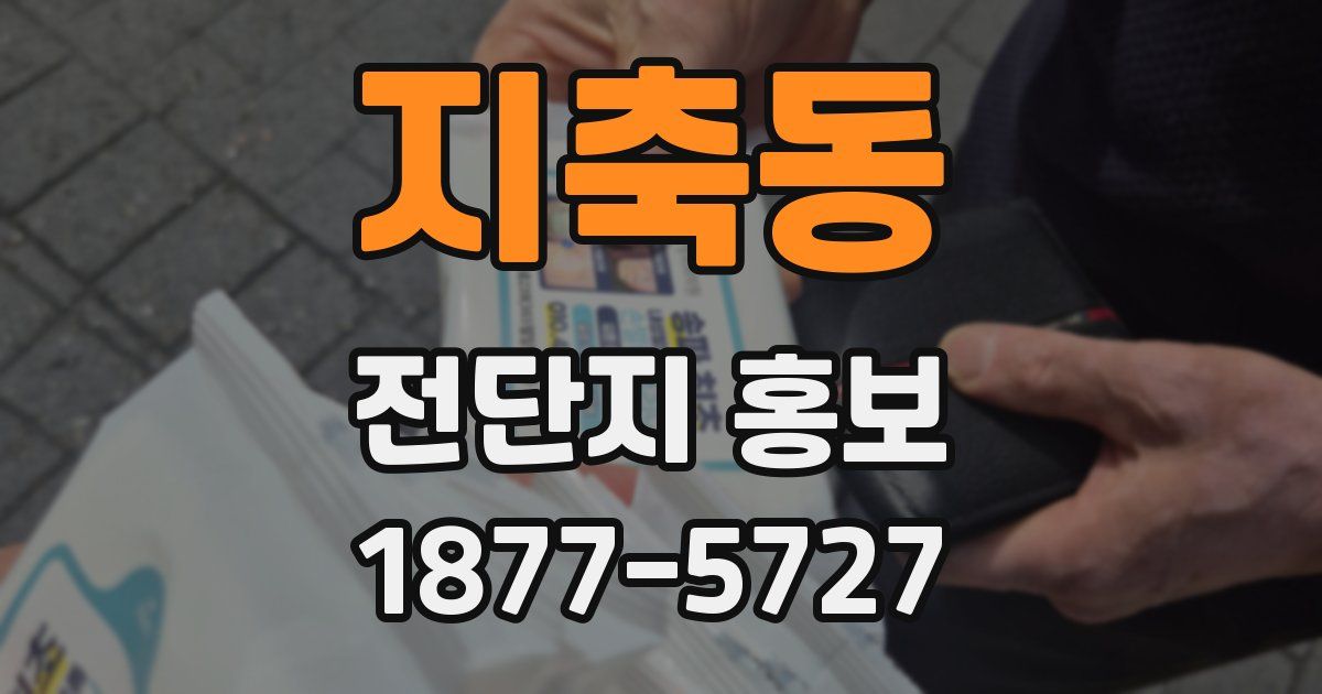 지축동 전단지 홍보