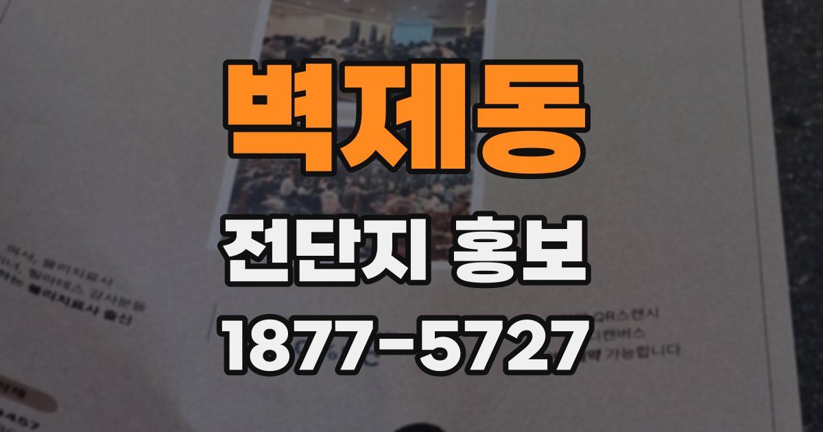 벽제동 전단지 홍보
