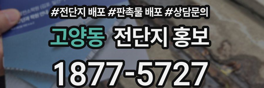 고양동 전단지 홍보