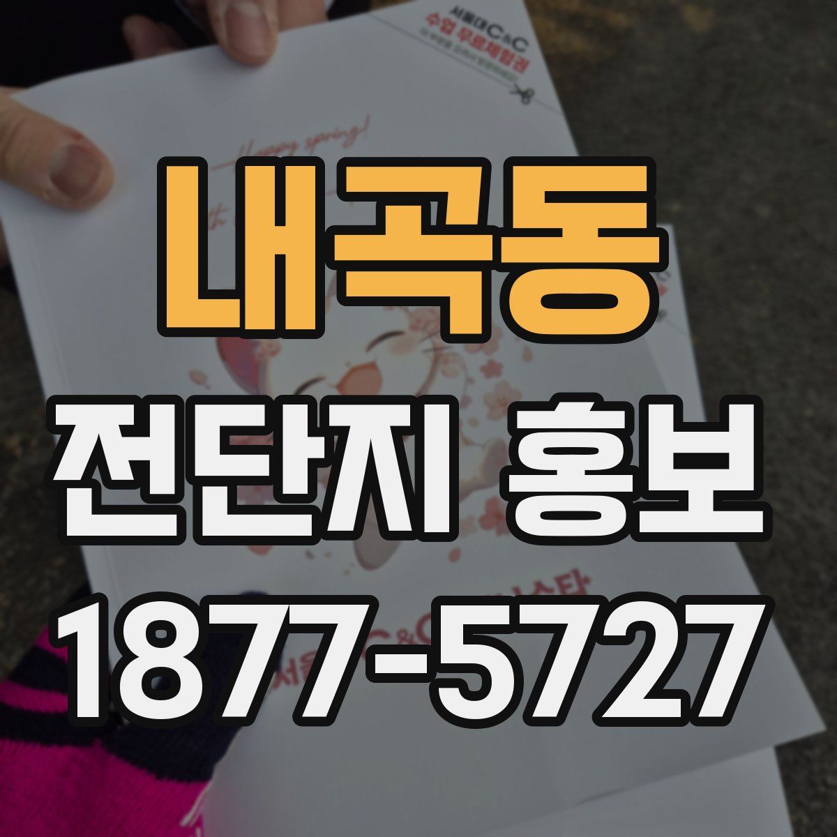내곡동 전단지 홍보
