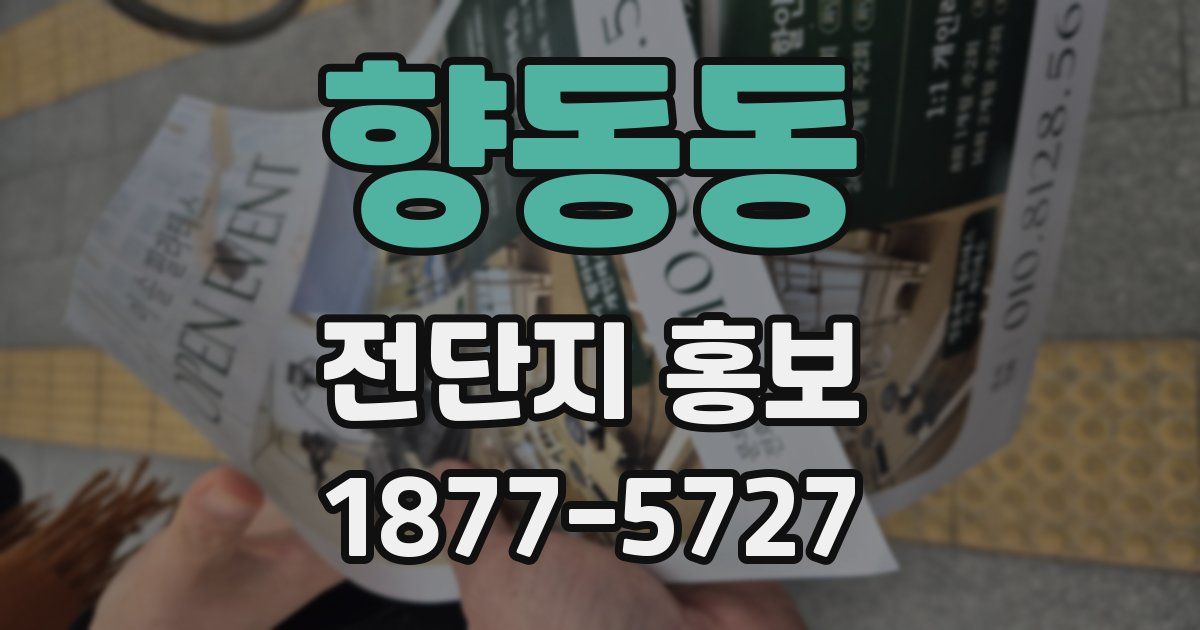 향동동 전단지 홍보