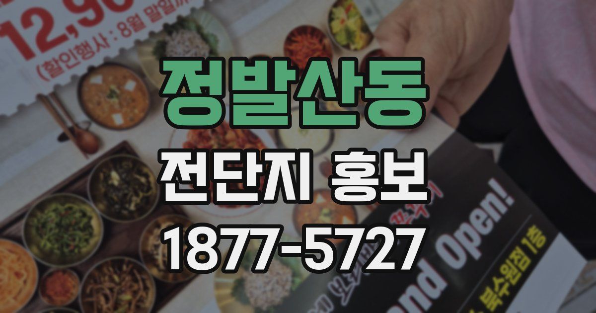 정발산동 전단지 홍보