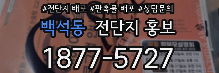 백석동 전단지 홍보
