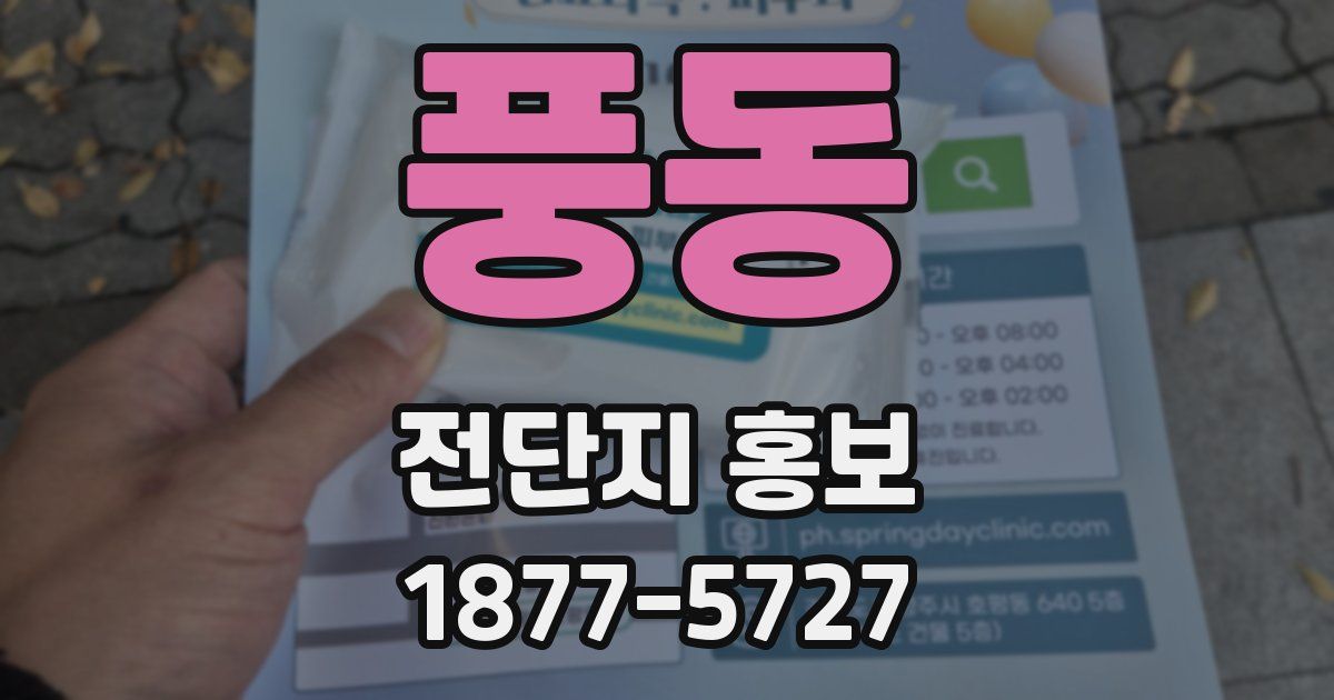 풍동 전단지 홍보
