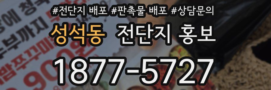 성석동 전단지 홍보