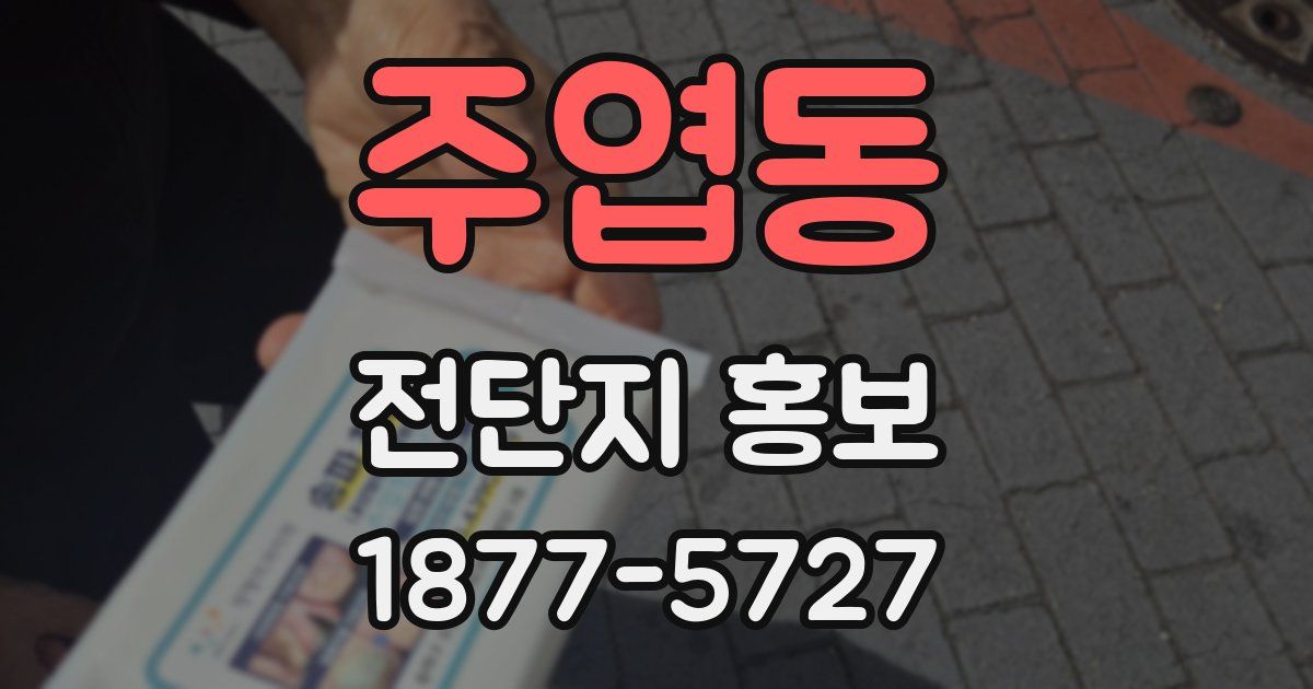 주엽동 전단지 홍보