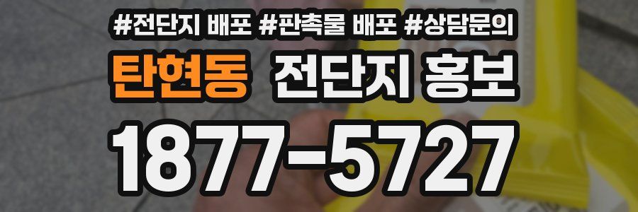 탄현동 전단지 홍보
