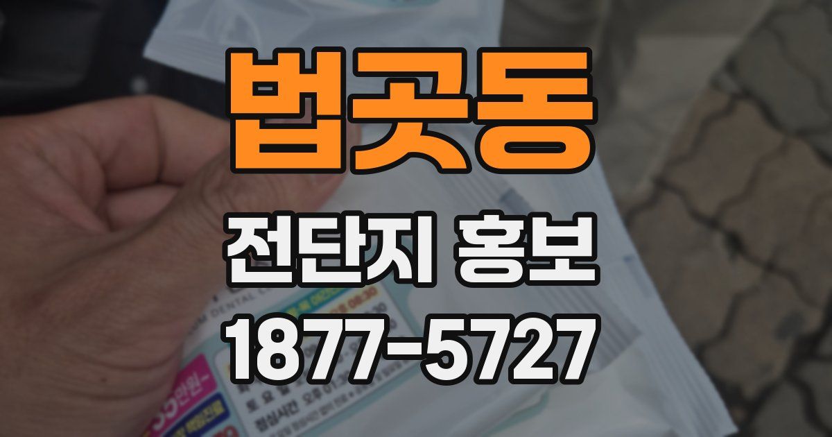 법곳동 전단지 홍보