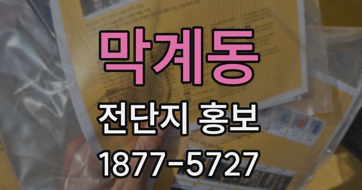 막계동 전단지 홍보
