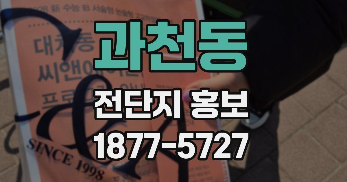 과천동 전단지 홍보