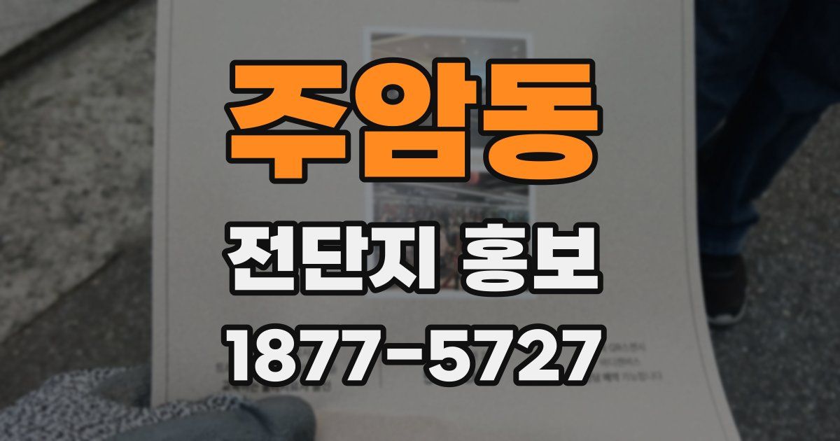 주암동 전단지 홍보