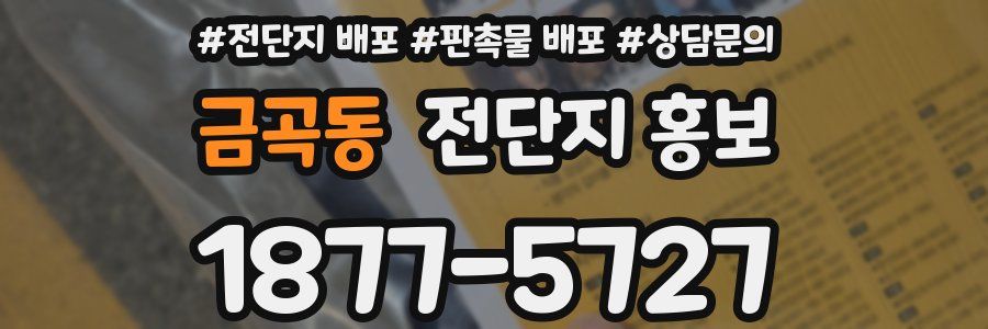 금곡동 전단지 홍보