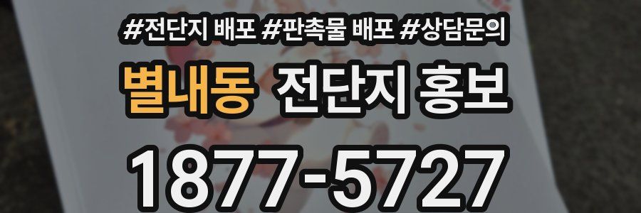 별내동 전단지 홍보