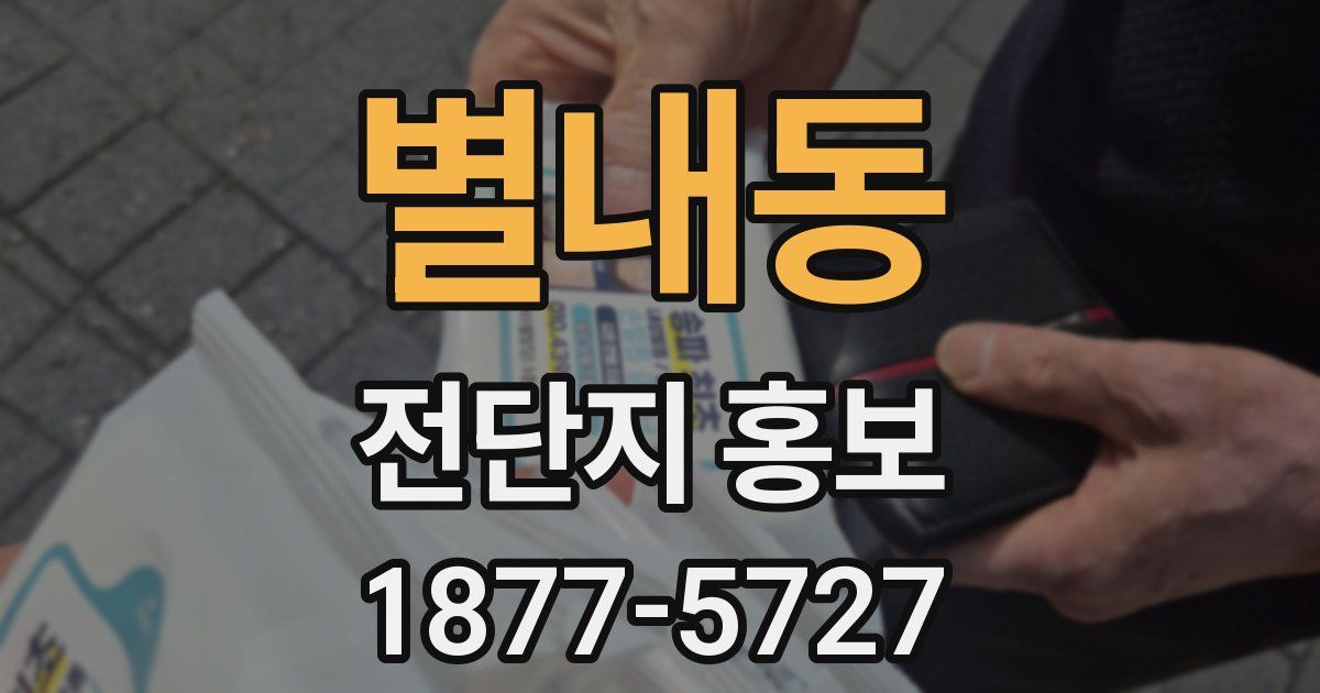별내동 전단지 홍보
