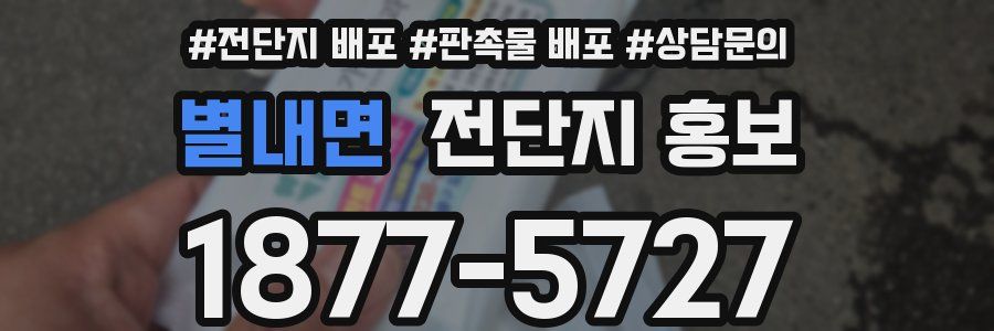 별내면 전단지 홍보