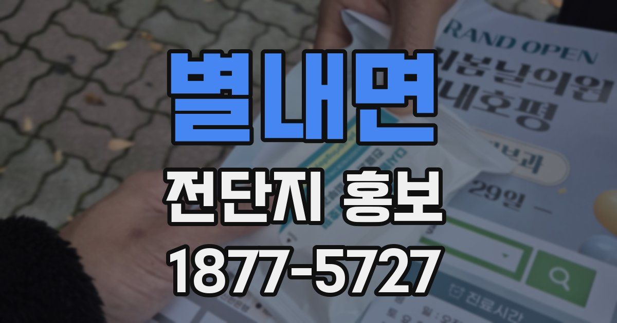 별내면 전단지 홍보