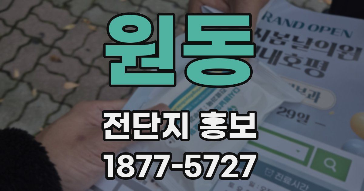 원동 전단지 홍보
