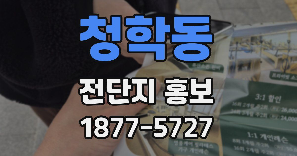 청학동 전단지 홍보
