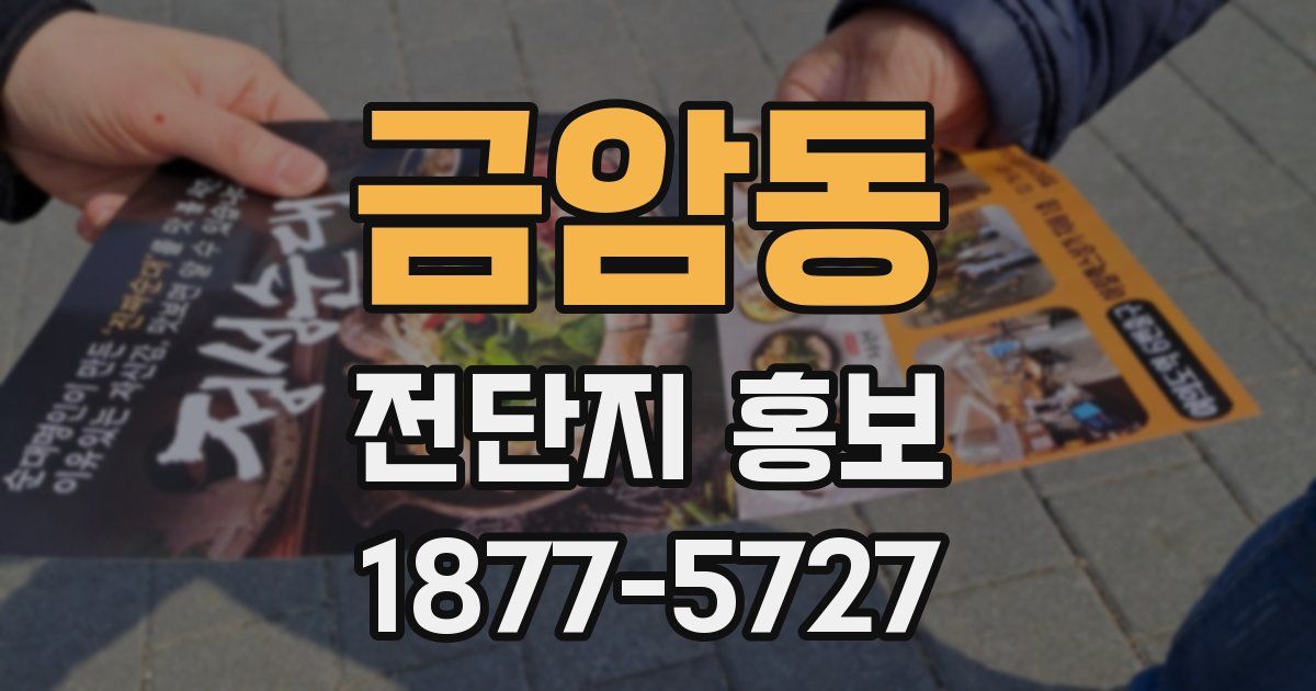 금암동 전단지 홍보