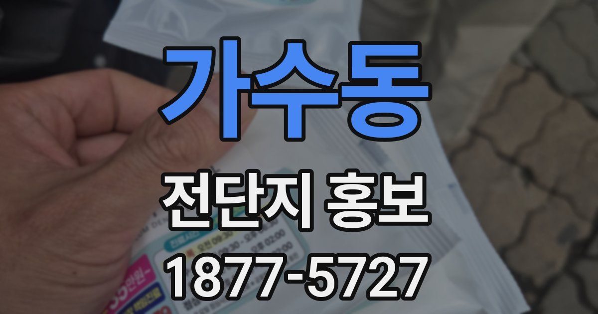 가수동 전단지 홍보