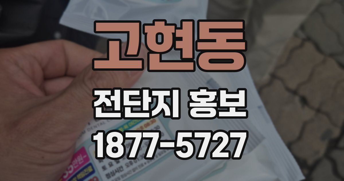 고현동 전단지 홍보