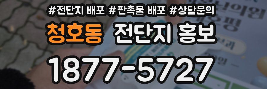 청호동 전단지 홍보