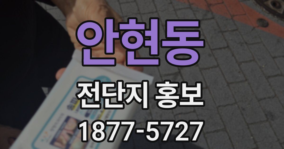 안현동 전단지 홍보