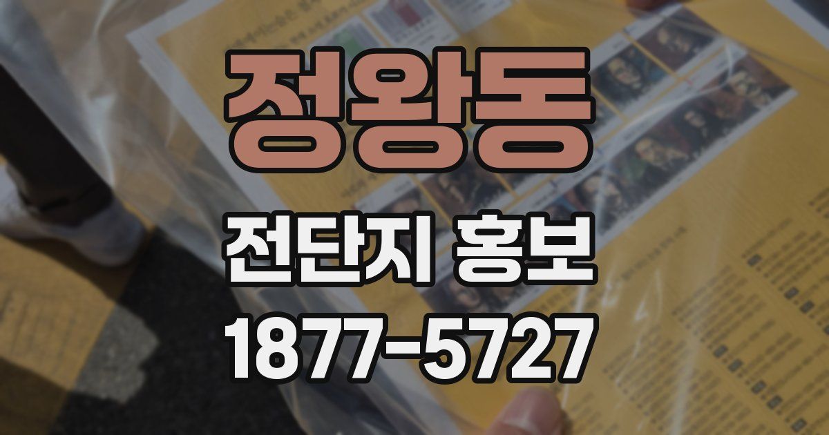 정왕동 전단지 홍보