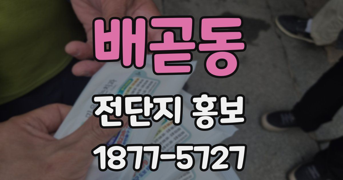 배곧동 전단지 홍보