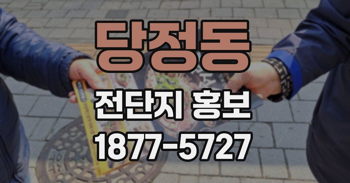 당정동 전단지 홍보
