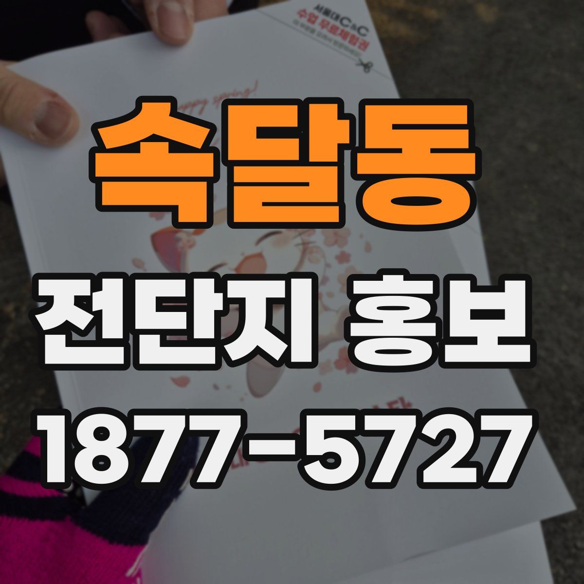 속달동 전단지 홍보