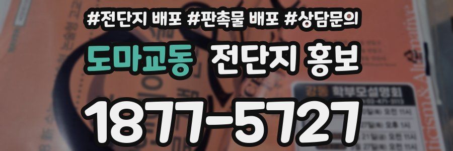 도마교동 전단지 홍보
