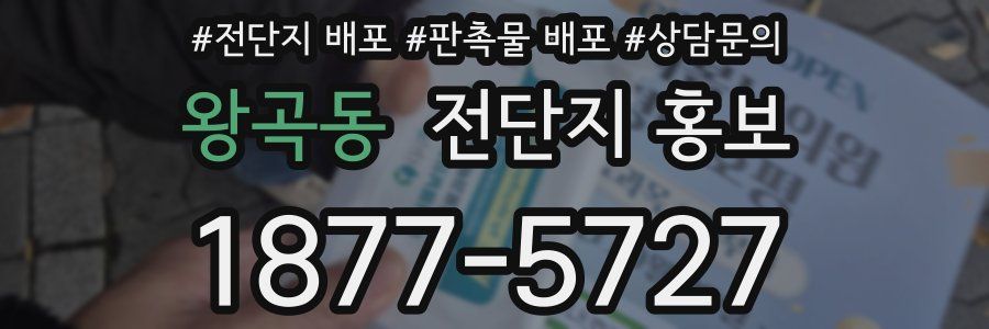 왕곡동 전단지 홍보