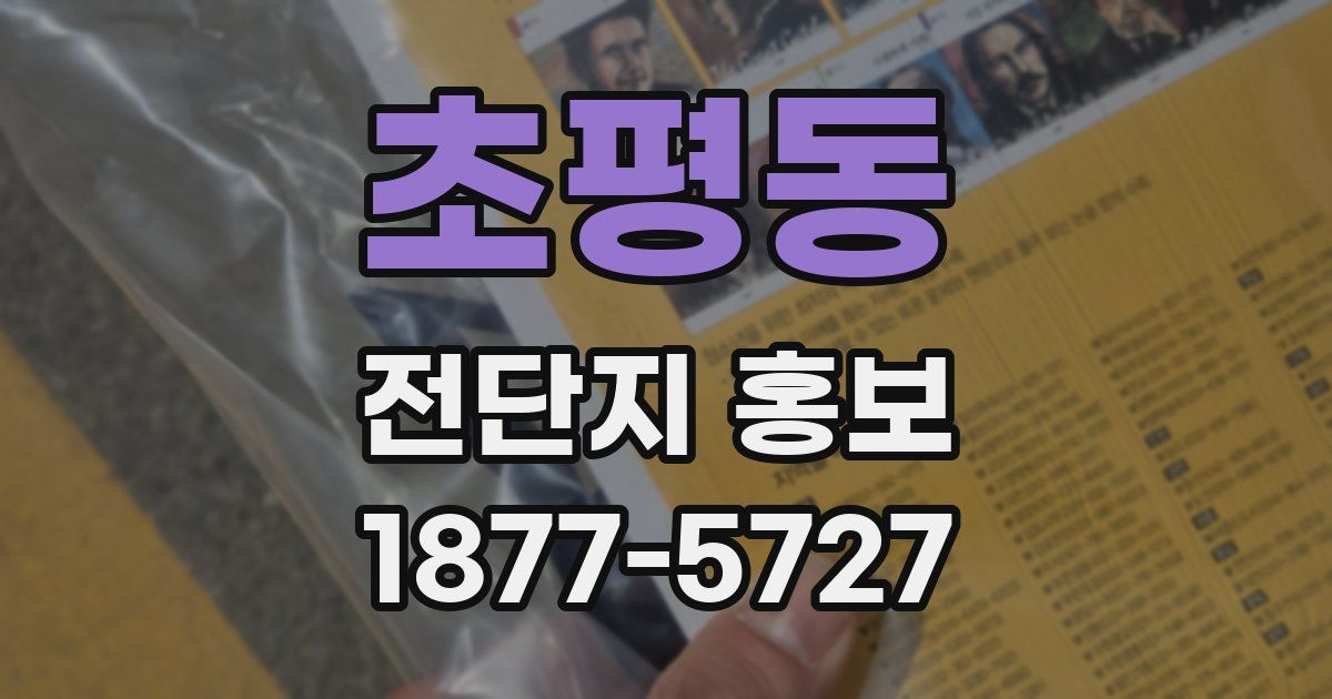 초평동 전단지 홍보